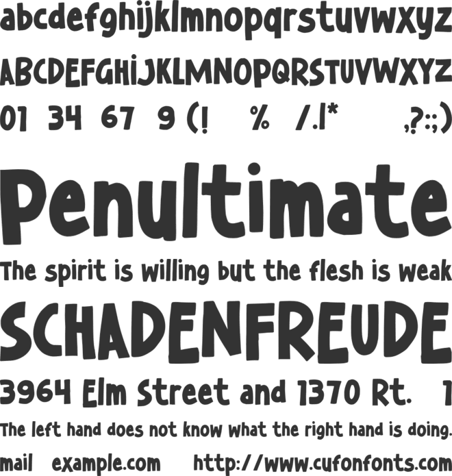 Honey Biscuit font preview