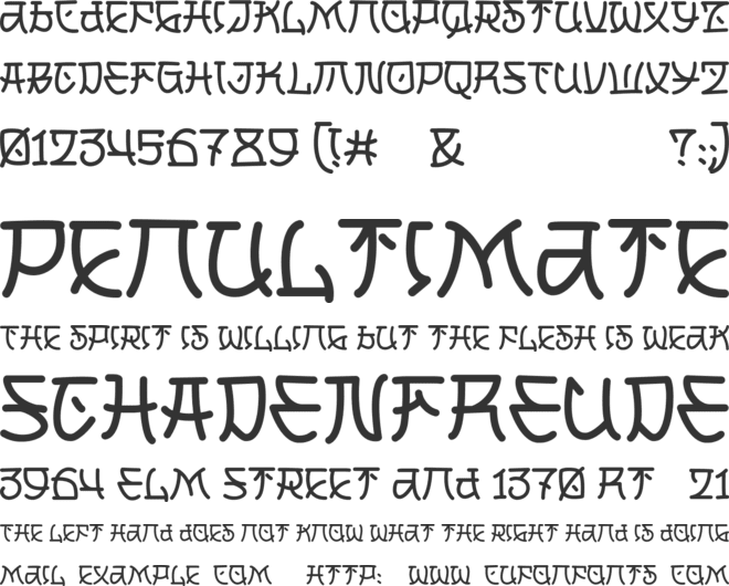 Harajuku font preview
