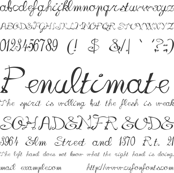 Gilda font preview