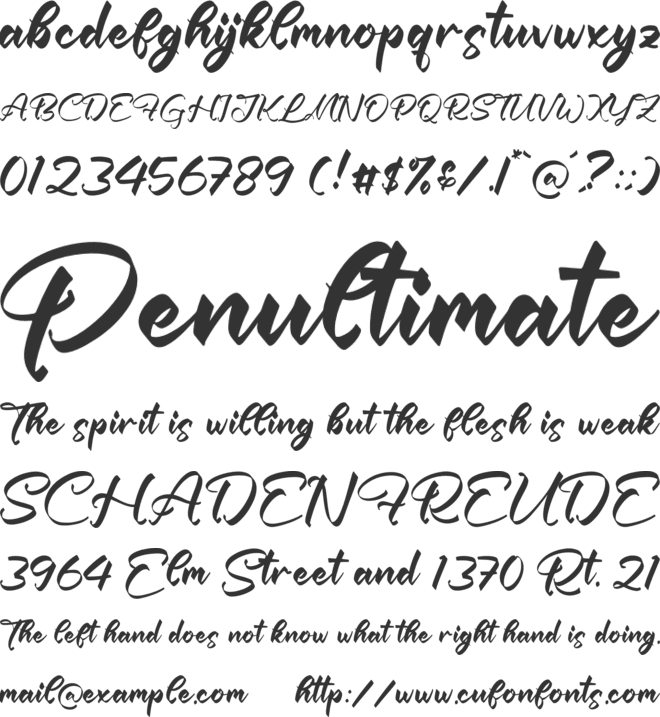 Michele Fatehry font preview