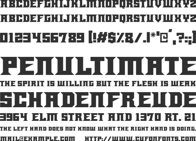 Energy Spike font preview