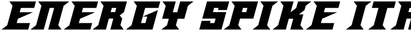 Energy Spike Italic font