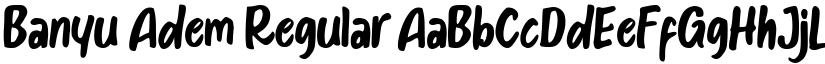 Banyu Adem Regular font