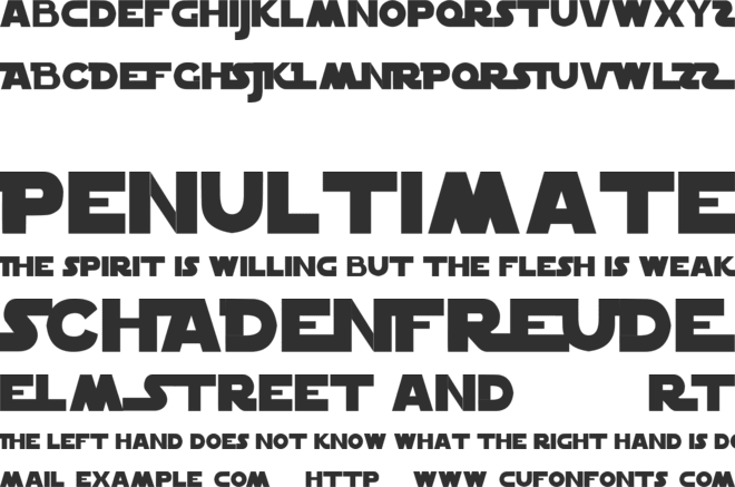 Star Wars font preview