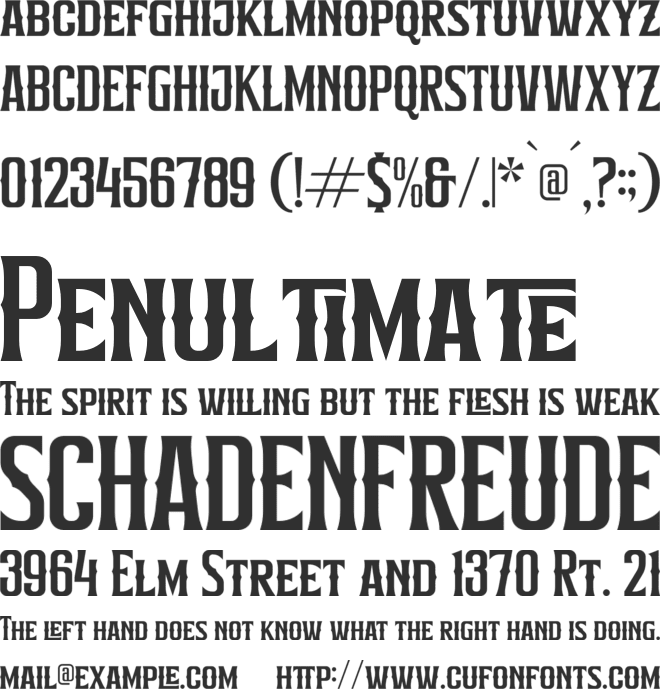 Alinore font preview