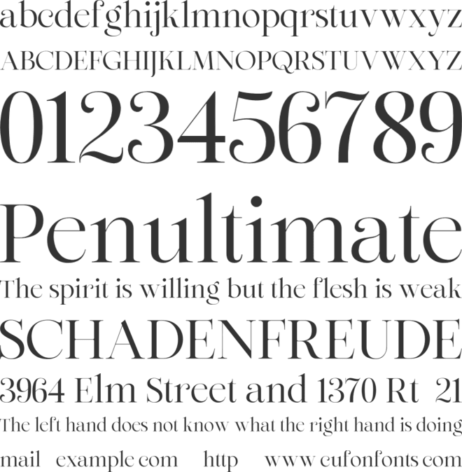 Zofiere font preview