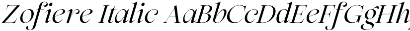 Zofiere Italic font