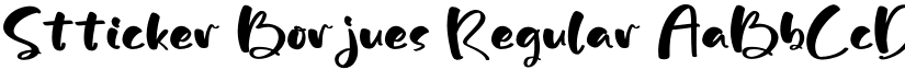 Stticker Borjues Regular font