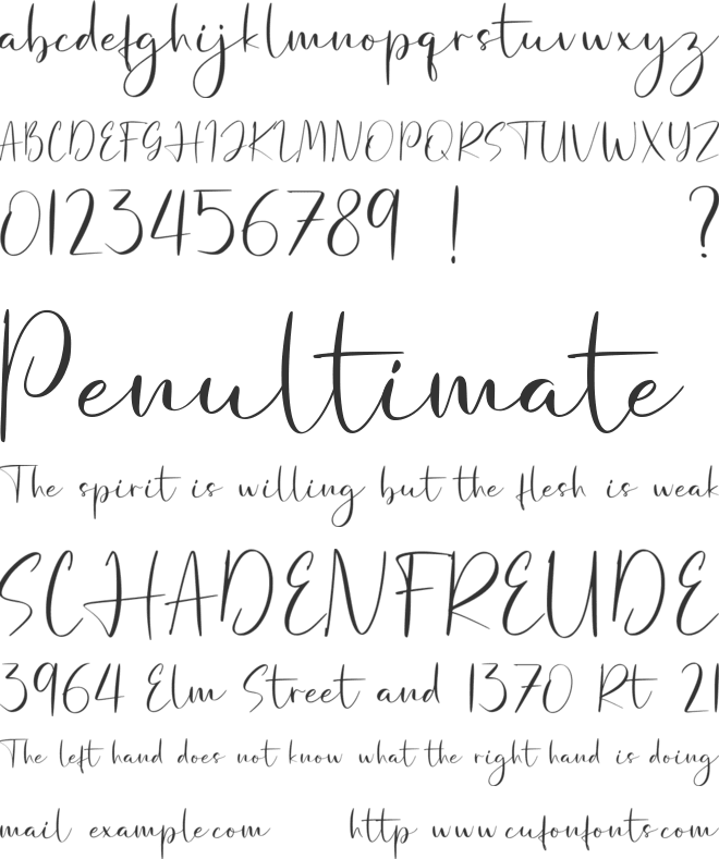 Milleaqueen font preview