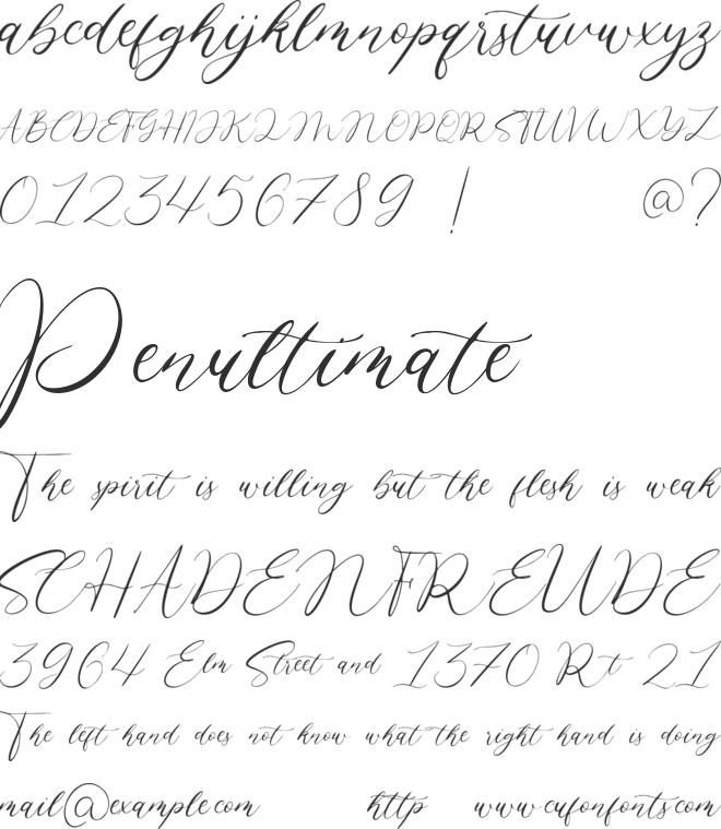 Firataline font preview