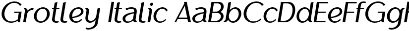 Grotley Italic font