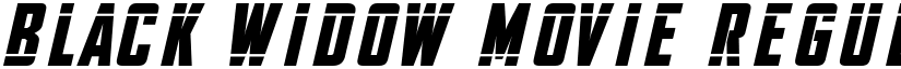 Black Widow Movie Regular font