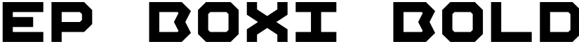 EP Boxi Bold font