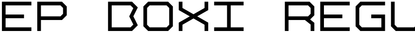 EP Boxi Regular font