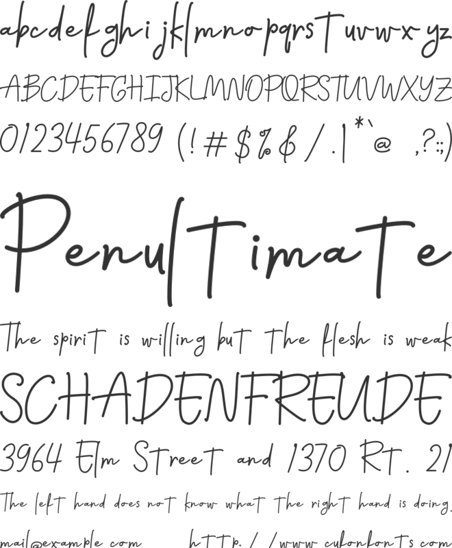 Starlight font preview