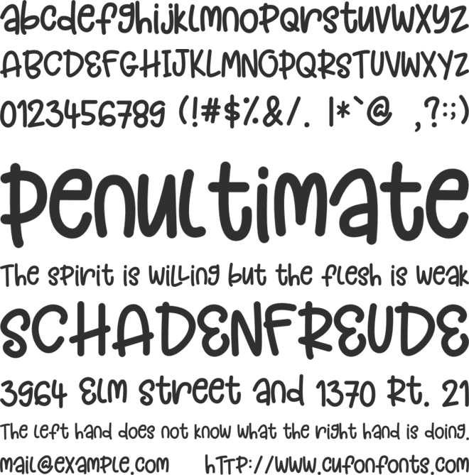 Candlenut Spice font preview