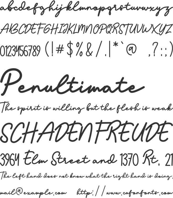 Baladewa font preview