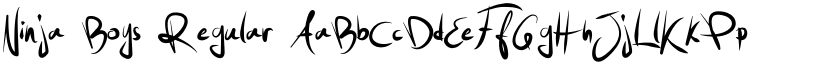 Ninja Boys Regular font