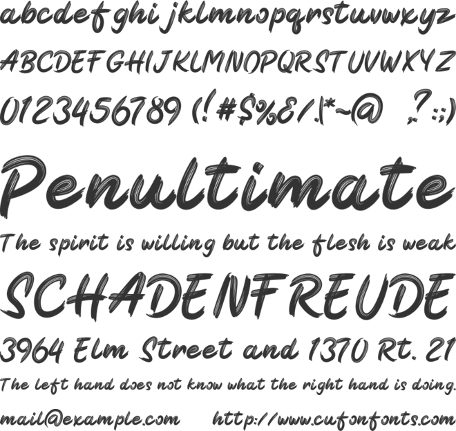 Black Sparrow font preview