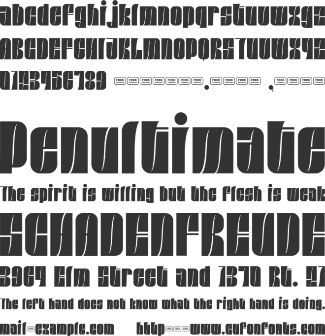 Boldingtown Free Trial font preview