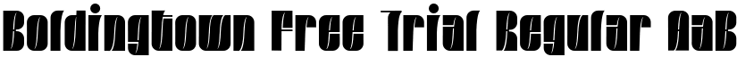 Boldingtown Free Trial Regular font