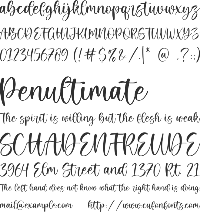 Nathaly font preview