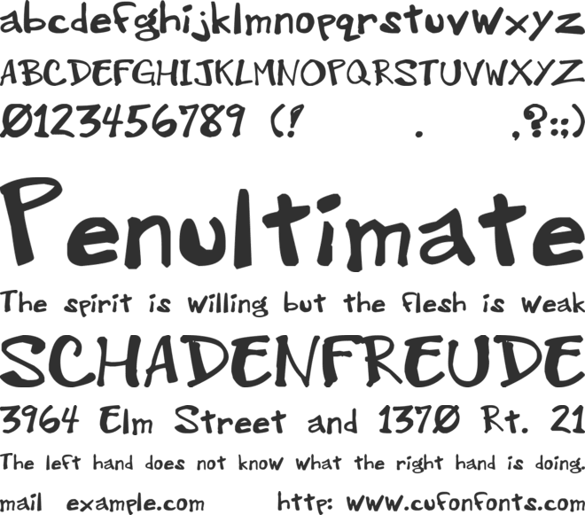 GreenWood RS font preview