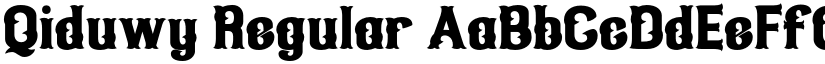Qiduwy Regular font