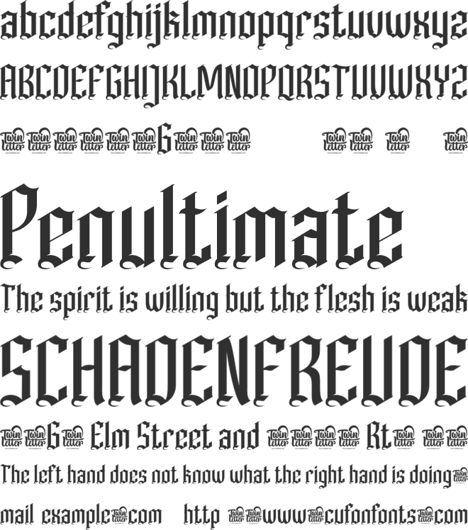 JAROHY font preview