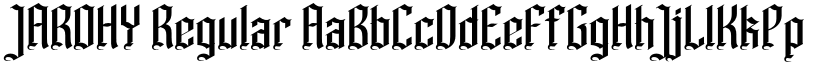 JAROHY Regular font