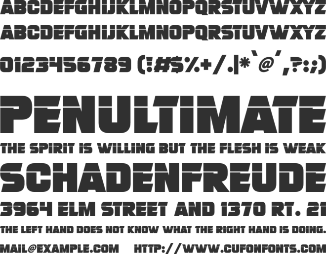 Infinite Energy font preview