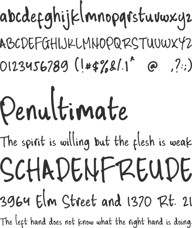 Quickbrown font preview