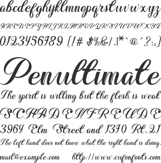 Bosterina font preview