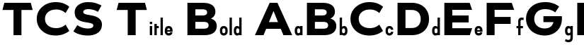 TCS Title Bold font