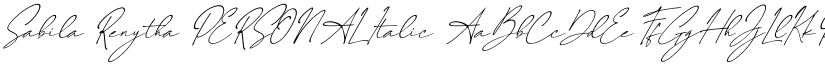 Sabila Renytha PERSONAL Italic font