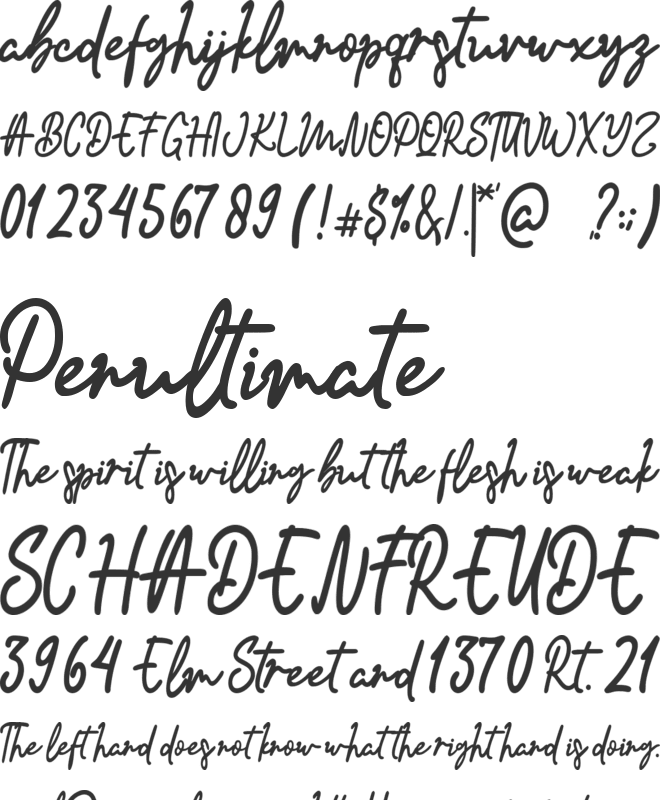 Mounlight font preview