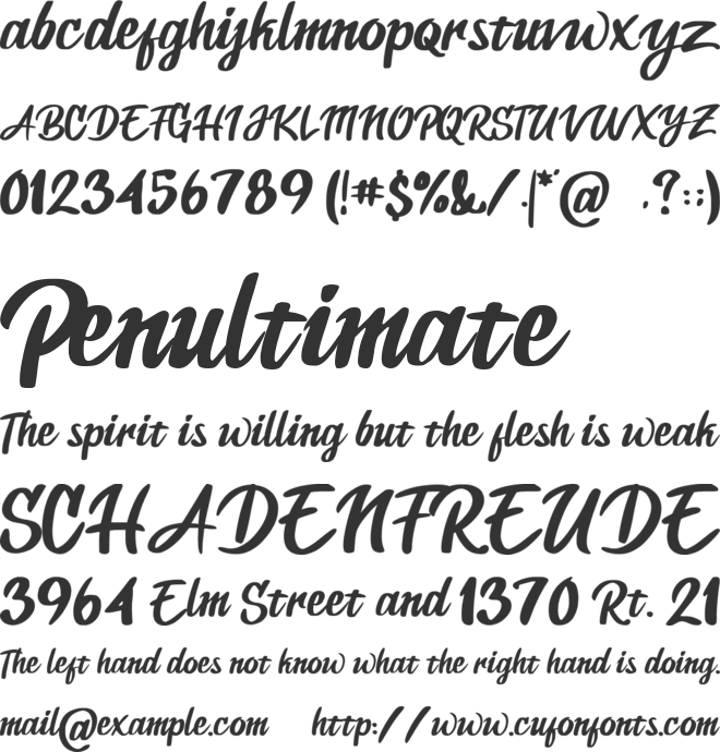 Quebecks font preview