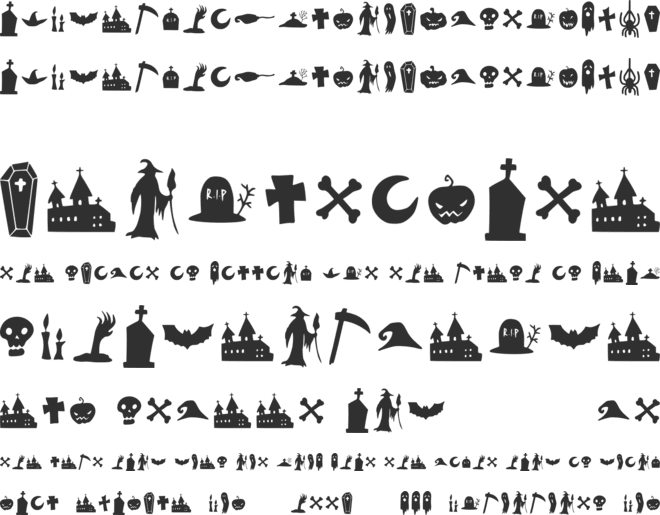 Halloween Clipart font preview