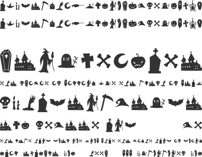 Halloween Clipart font preview