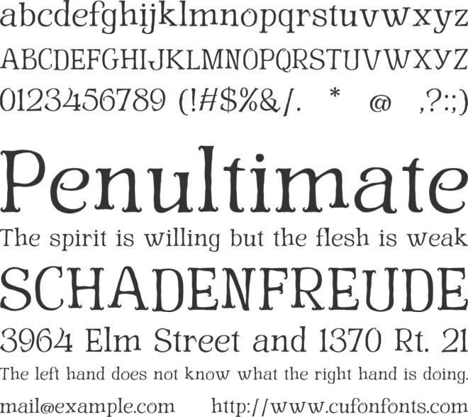 The spokill free version font preview