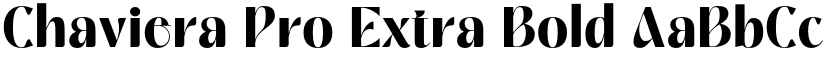 Chaviera Pro Extra Bold font