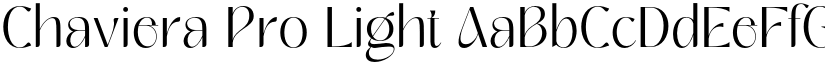 Chaviera Pro Light font
