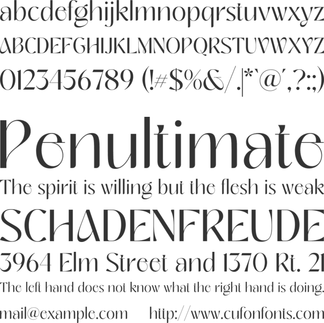 Chaviera Pro font preview