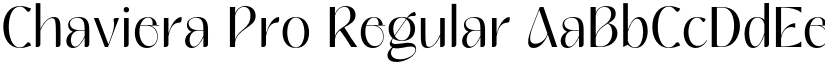 Chaviera Pro Regular font