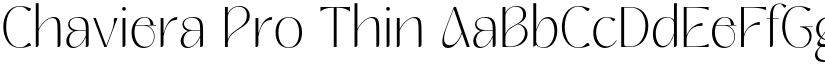 Chaviera Pro Thin font