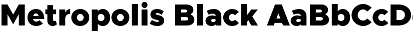 Metropolis Black font