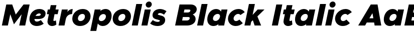 Metropolis Black Italic font