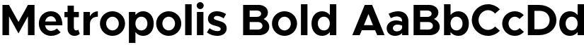 Metropolis Bold font