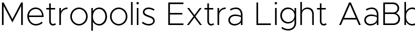 Metropolis Extra Light font