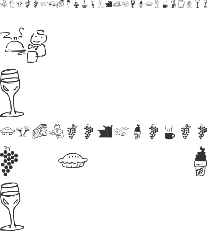 LP Food font preview